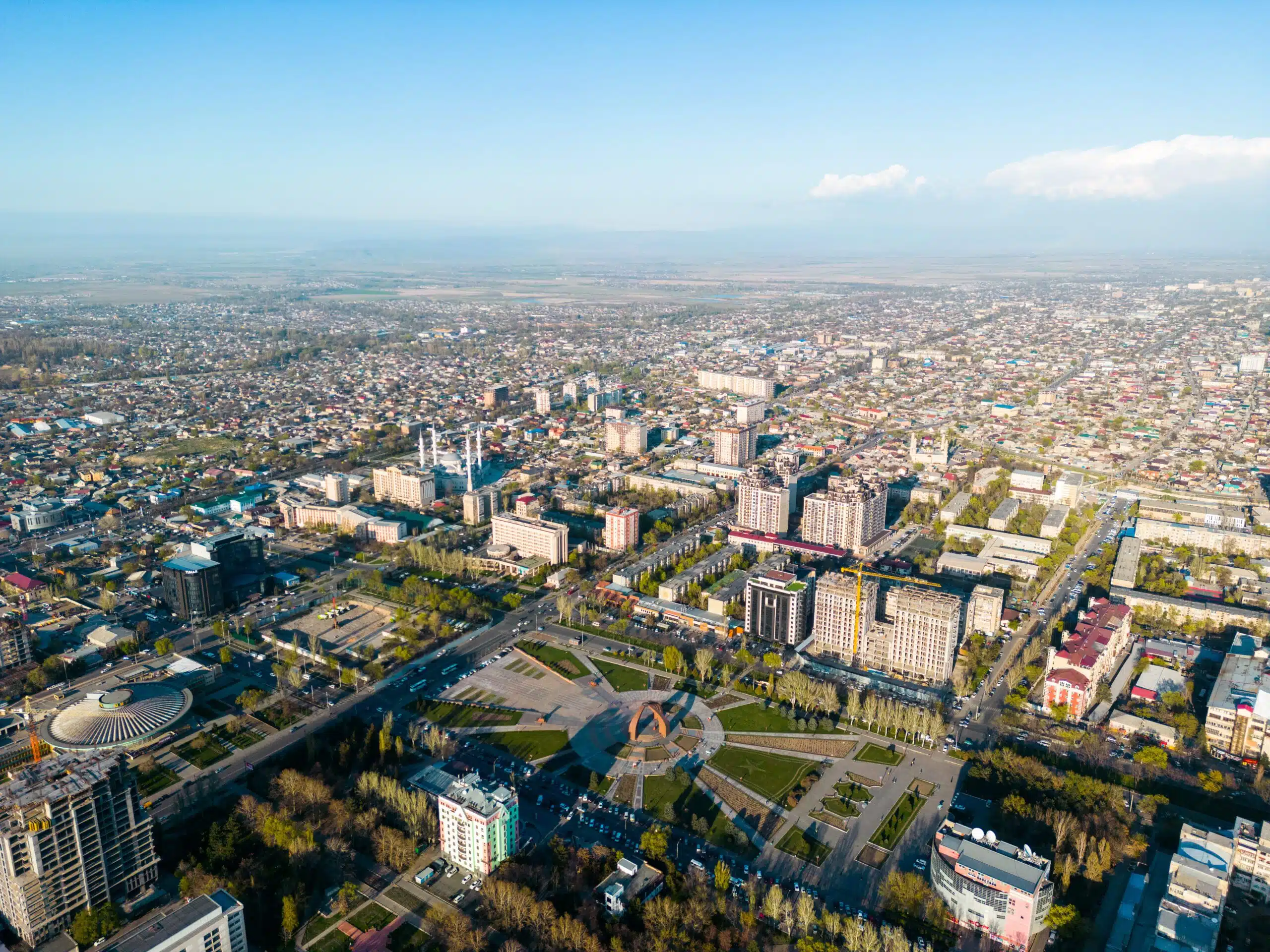 Aerial view of Bishkek city Kyrgyzstan
