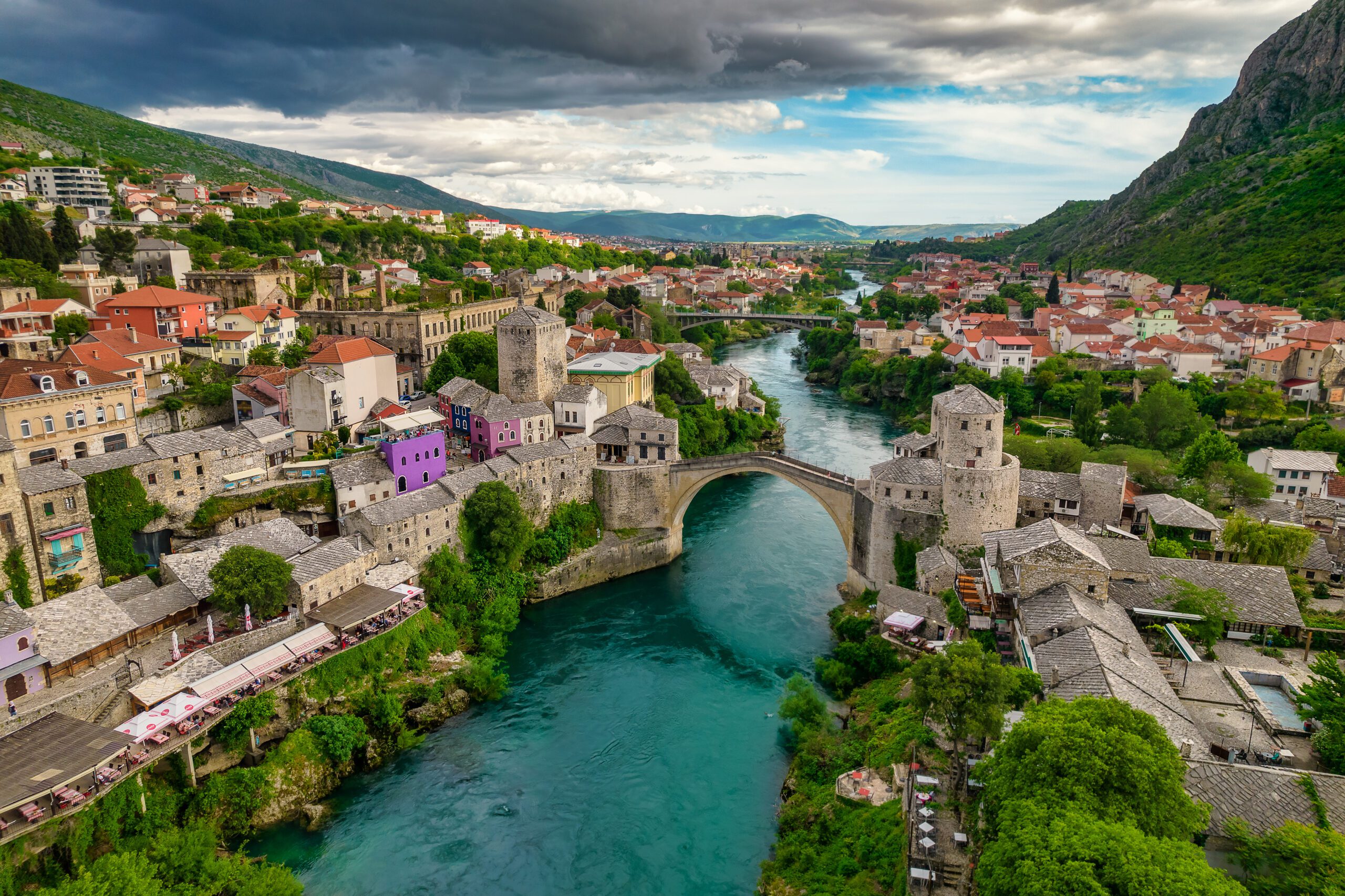 aerial-view-old-bridge-mostar-famous-touristic-destination-bosnia-herzegovina