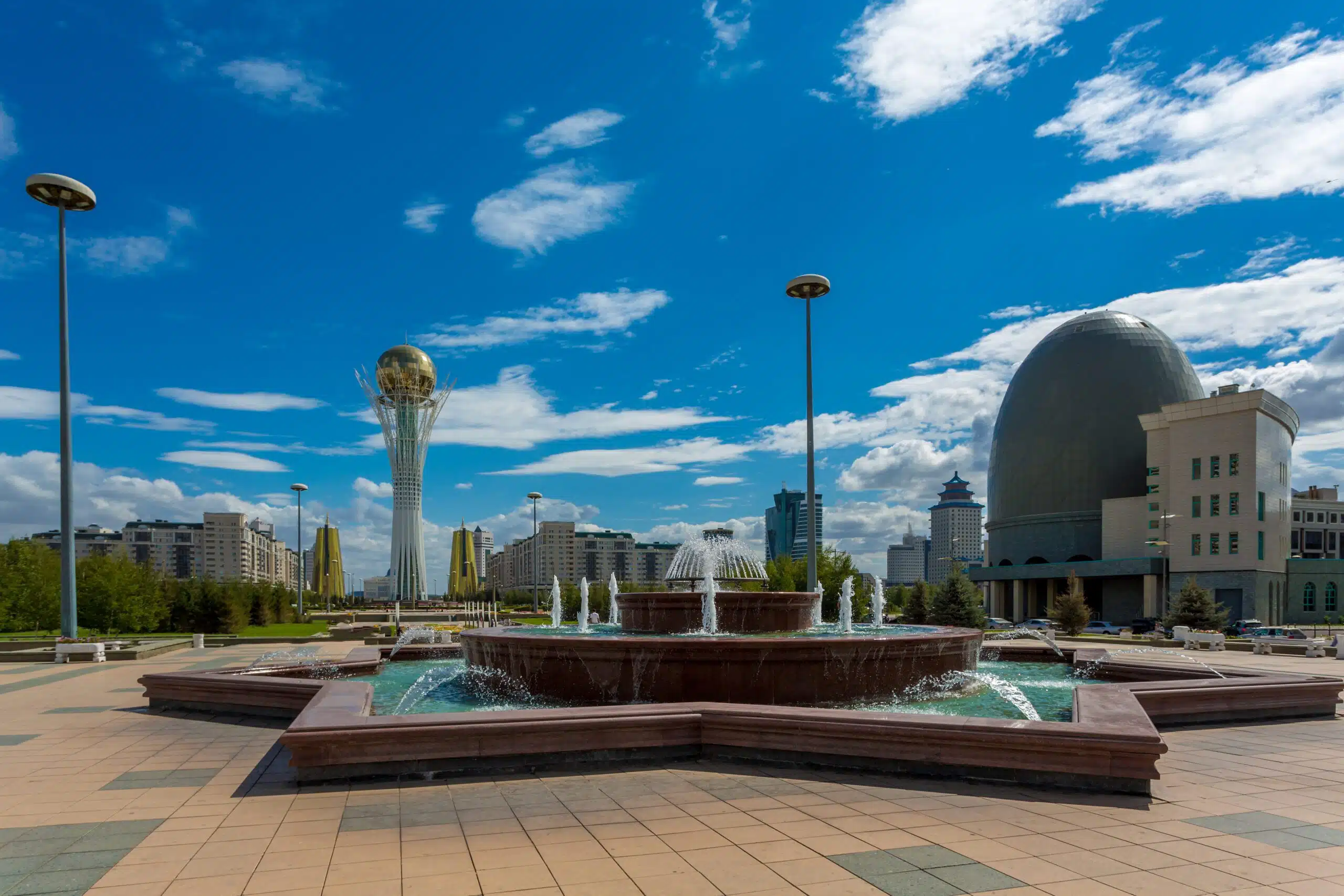 bayterek; kazakhstan; astana; building; city; sky; exterior;