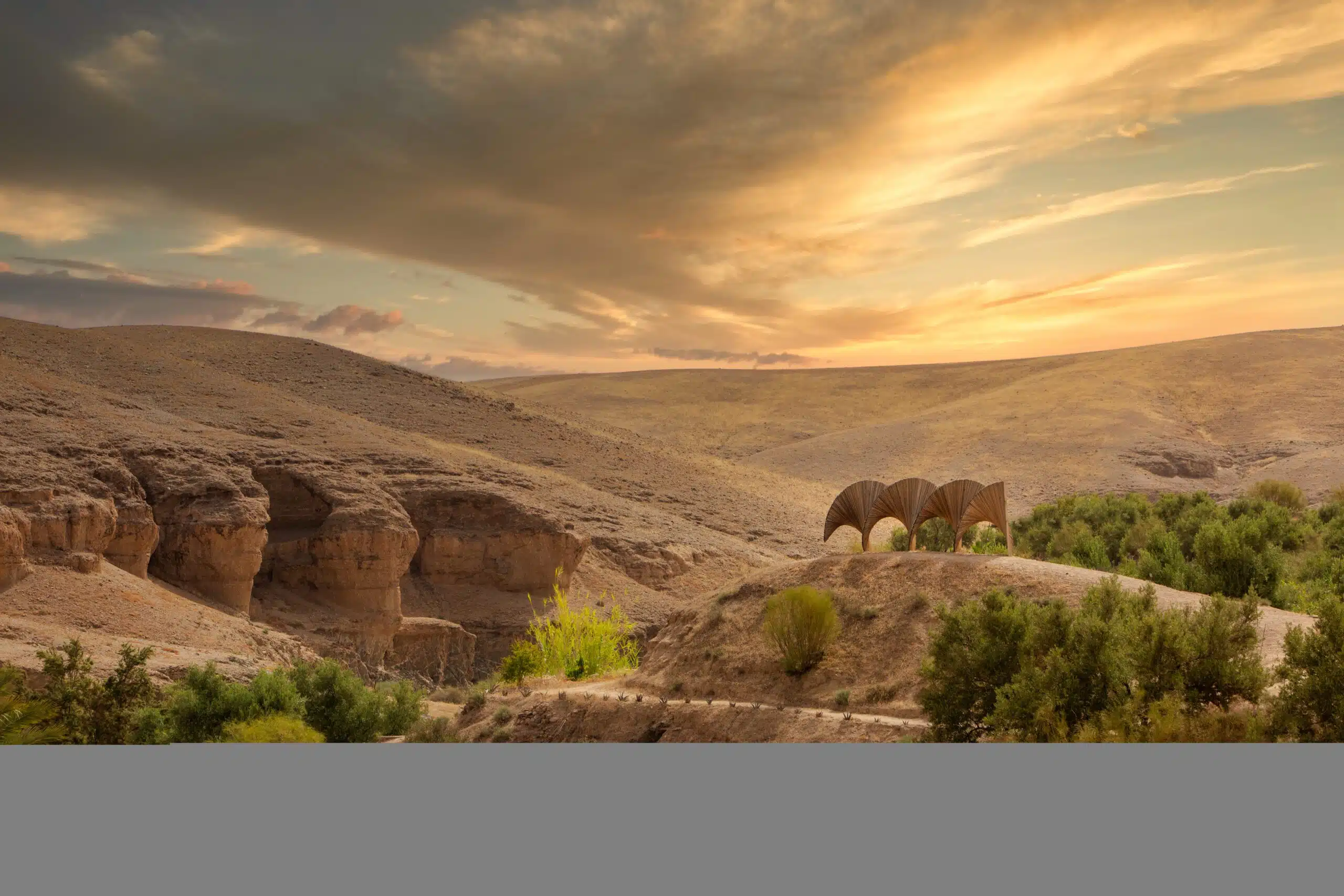 High angle shot of the Charyn Canyon in Kazakhstan