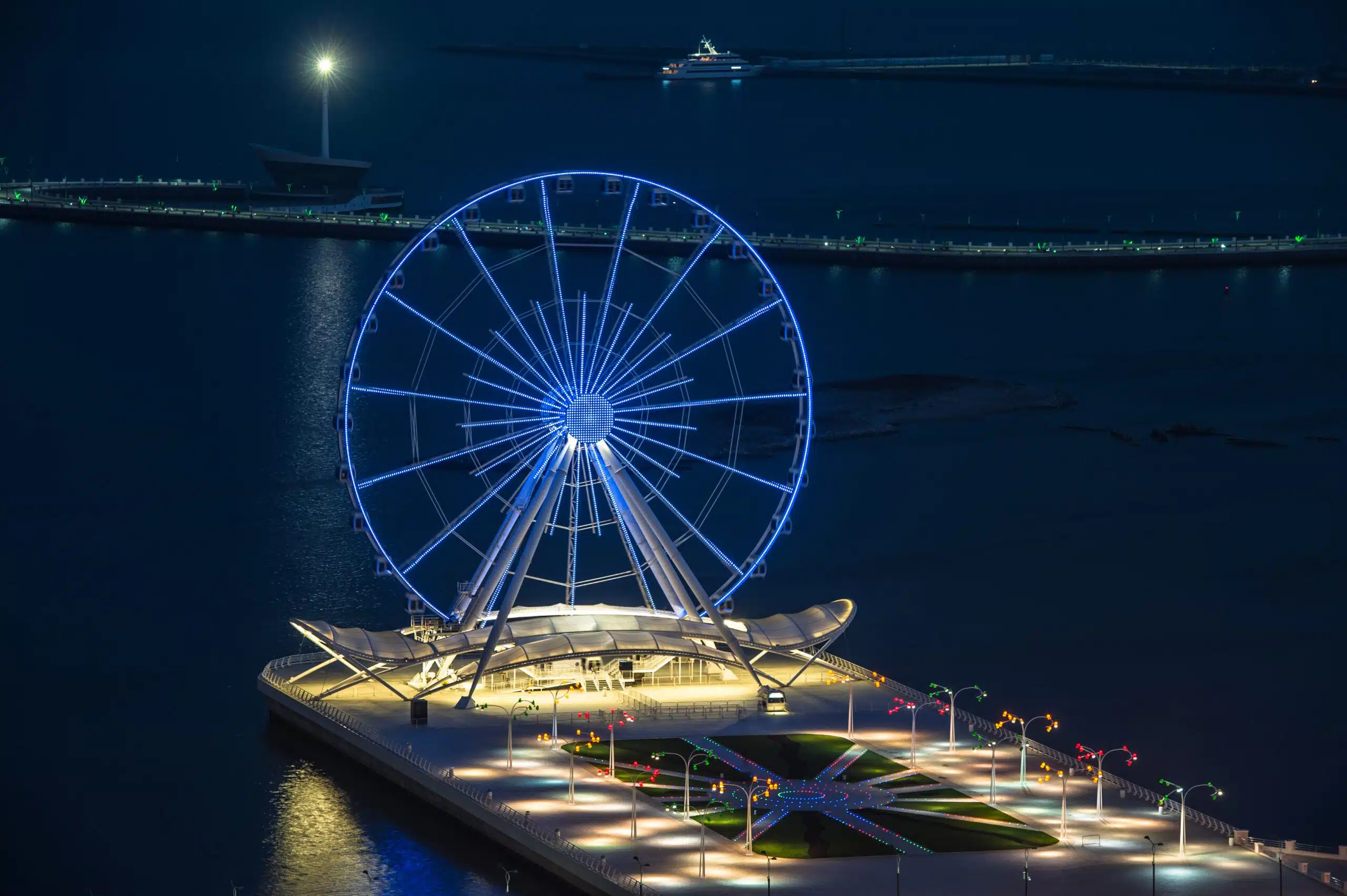 Night view of the Baku city