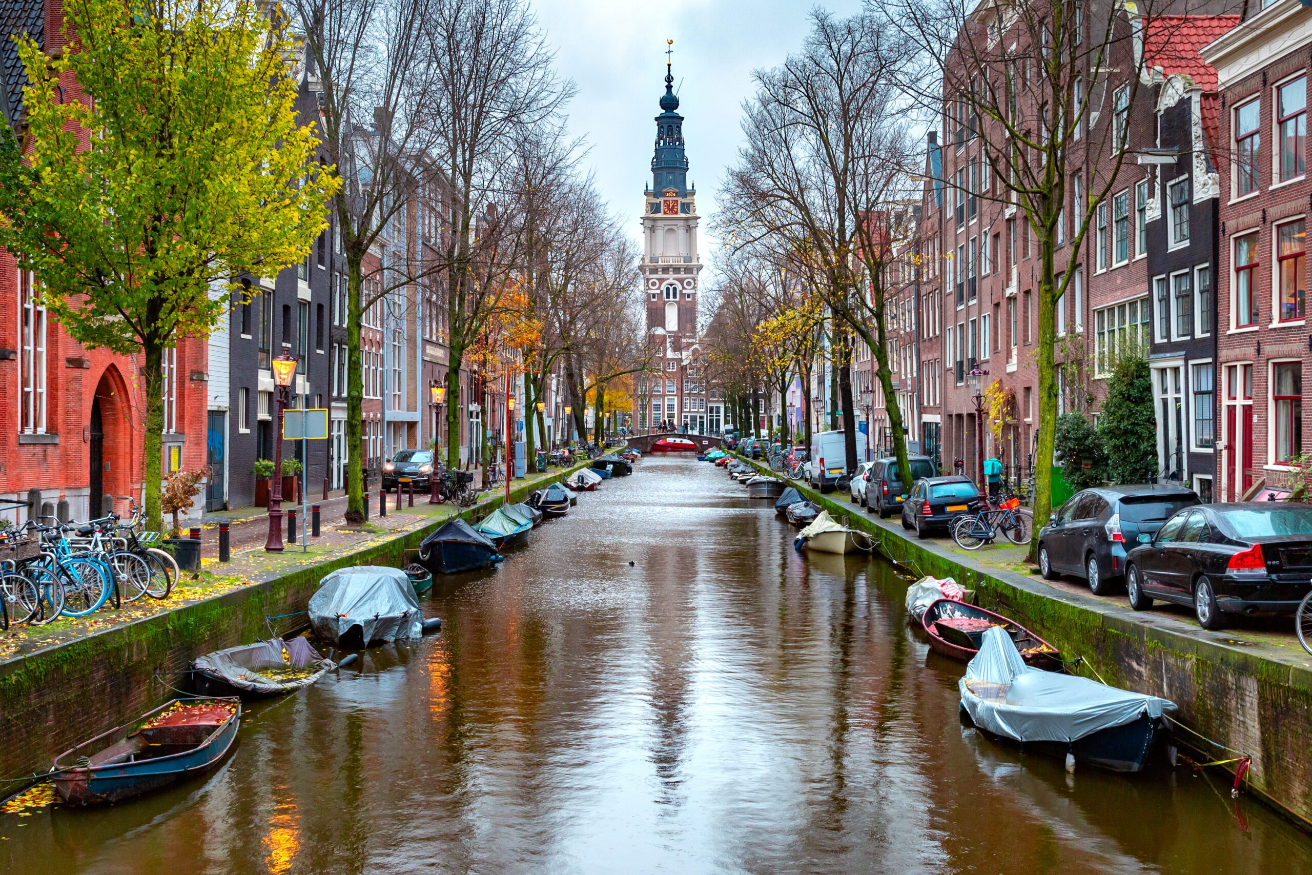 Amsterdam canal with Zuiderkerk