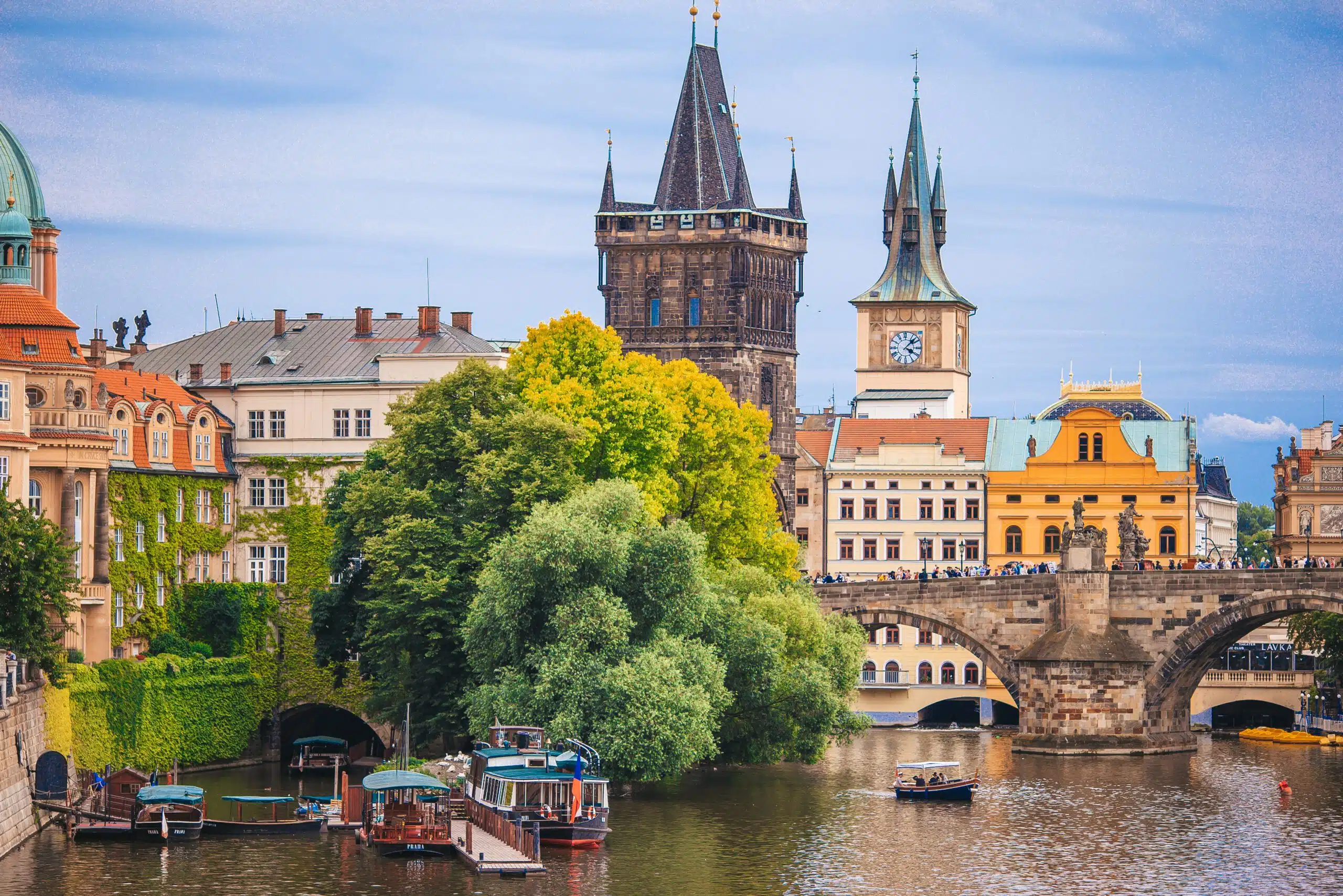 View of Charles Bridge in Prague
