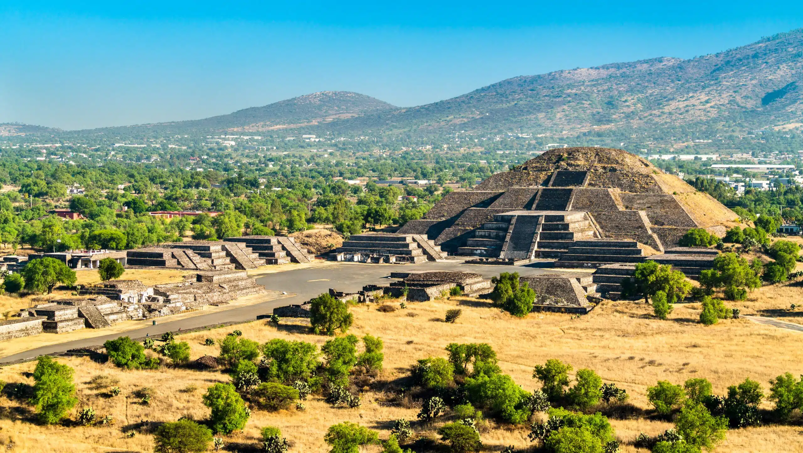 Pyramid of the Moon at Teotihuacan in Mexico