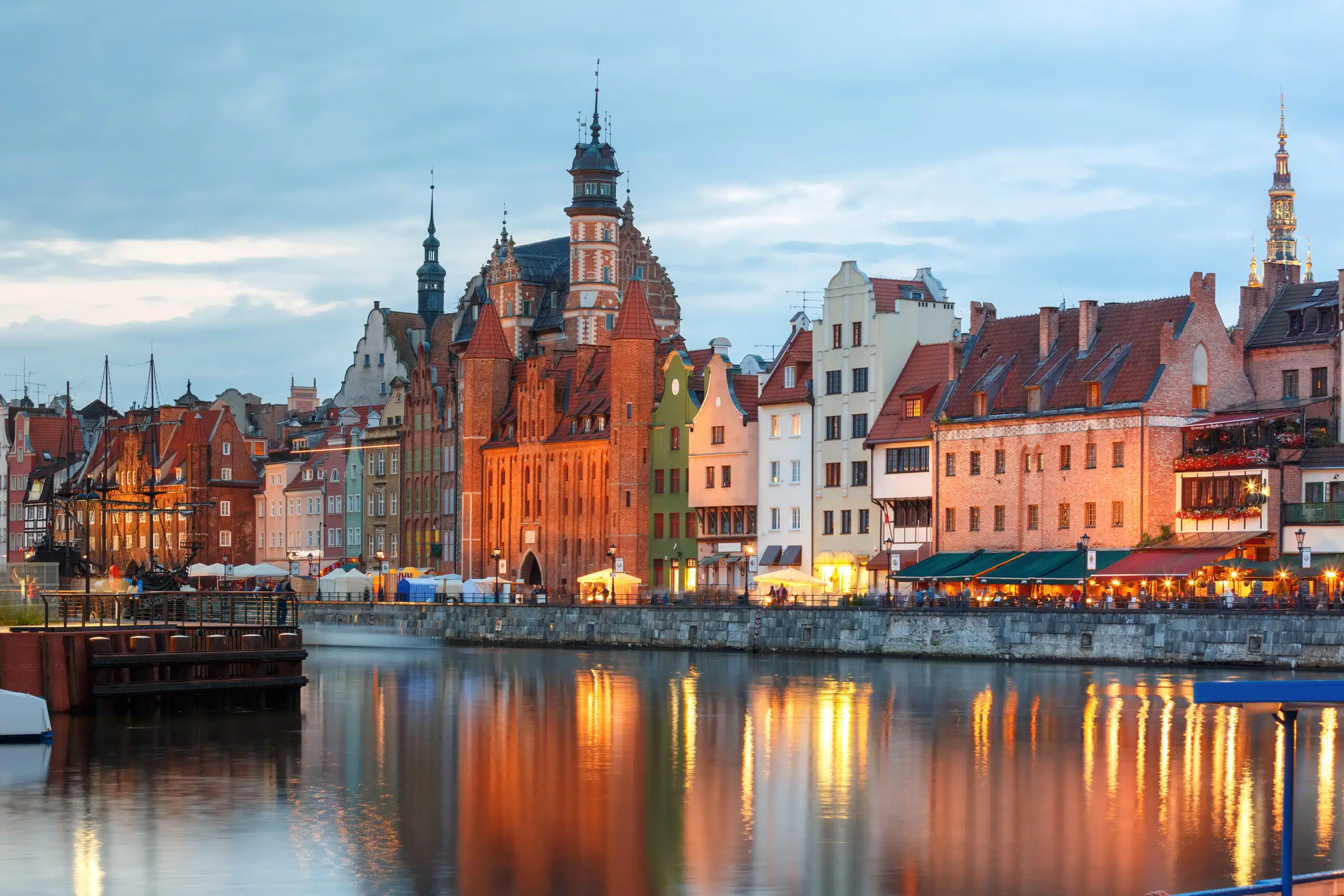 Old Town and Motlawa River in Gdansk, Poland