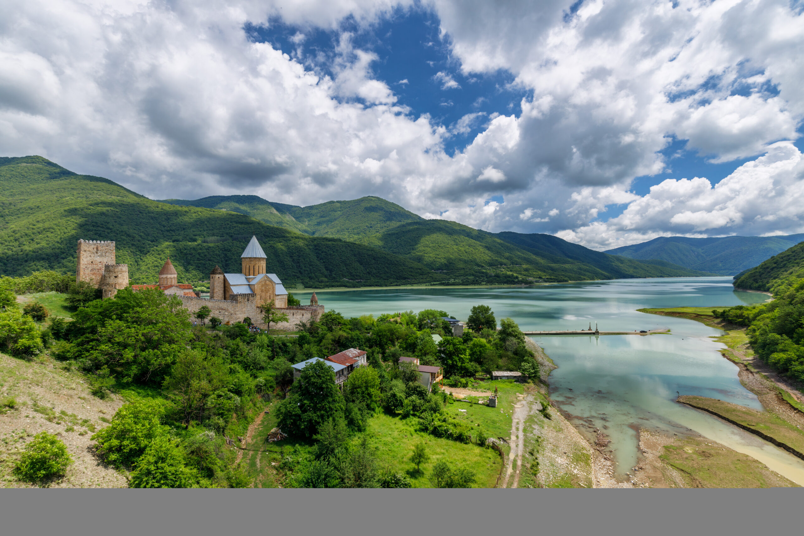 ananuri fortress complex aragvi river mtskheta mtianeti region georgia scaled