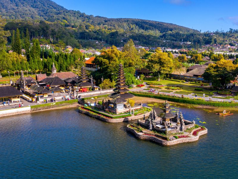 pura ulun danu bratan temple in Bali, indonesia.
